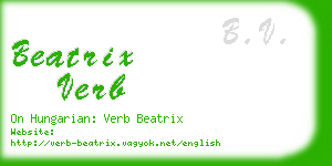 beatrix verb business card